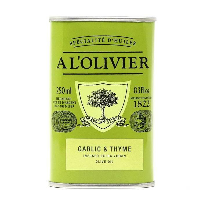 A L'Olivier - Garlic & Thyme Infused Olive Oil (250ML) - The Epicurean Trader