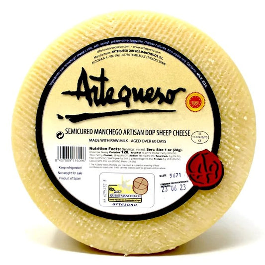 Artequeso - Manchego Sheep Cheese (8OZ) - The Epicurean Trader