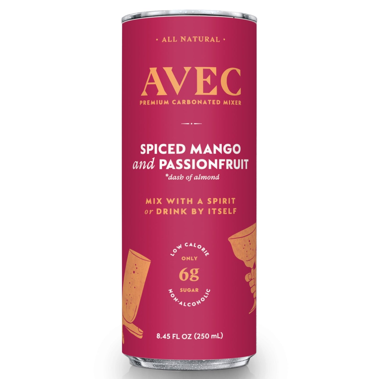 AVEC - 'Spiced Mango & Passionfruit' Premium Carbonated Mixer (8.4OZ) - The Epicurean Trader