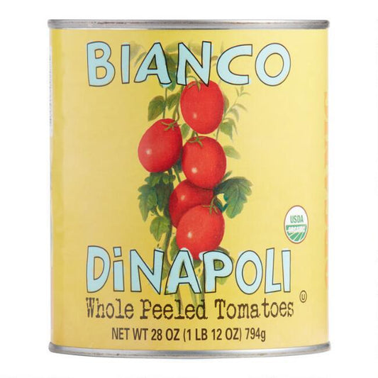 Bianco DiNapoli - Whole Peeled Tomatoes w/ Basil (28OZ) - The Epicurean Trader