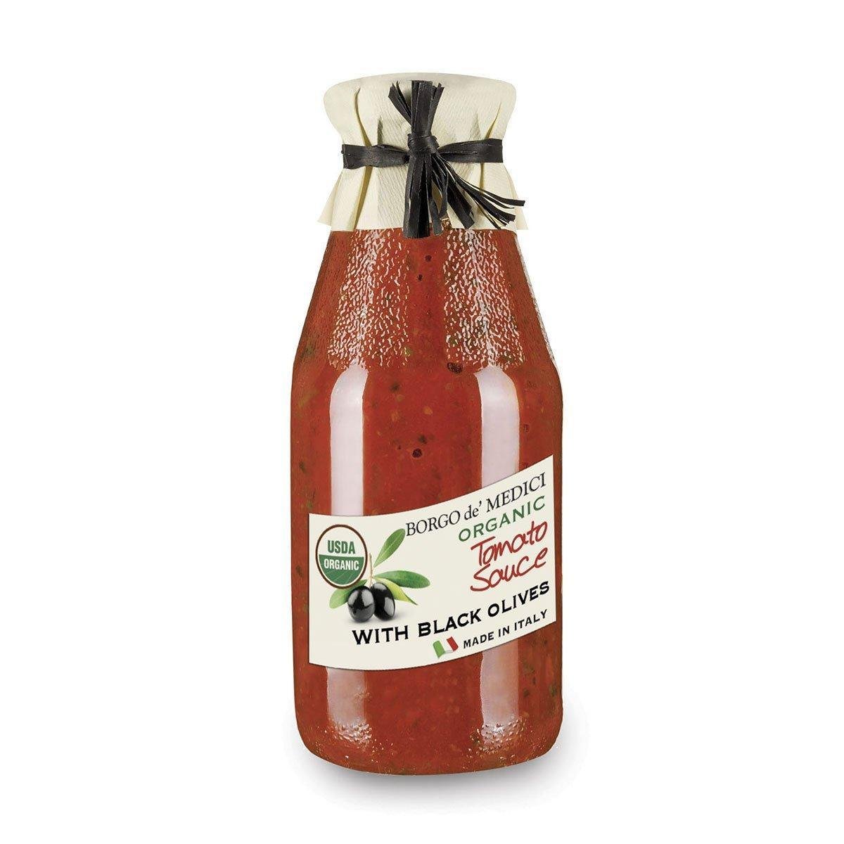 Borgo De Medici - Organic Tomato Sauce w/ Black Olives (530G) - The Epicurean Trader