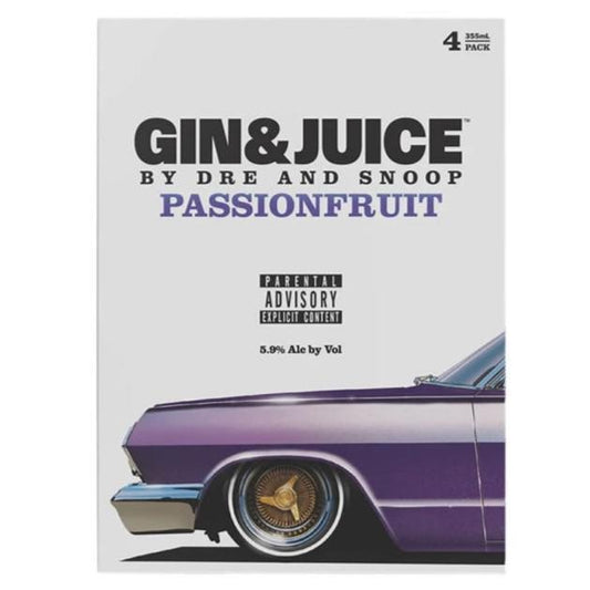 By Dre And Snoop - 'Passionfruit' Gin & Juice (4PK) - The Epicurean Trader