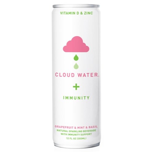 Cloud Water - 'Immunity' Sparkling Beverage w/ Grapefruit, Mint & Basil (12OZ) - The Epicurean Trader