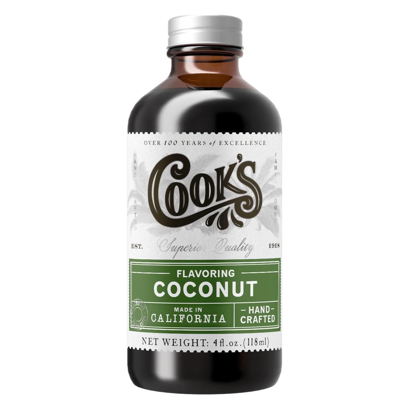 Cook's - Natural Coconut Extract (4OZ) - The Epicurean Trader