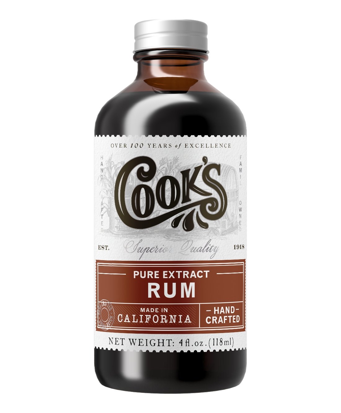 Cook's - Pure Rum Extract (4OZ) - The Epicurean Trader