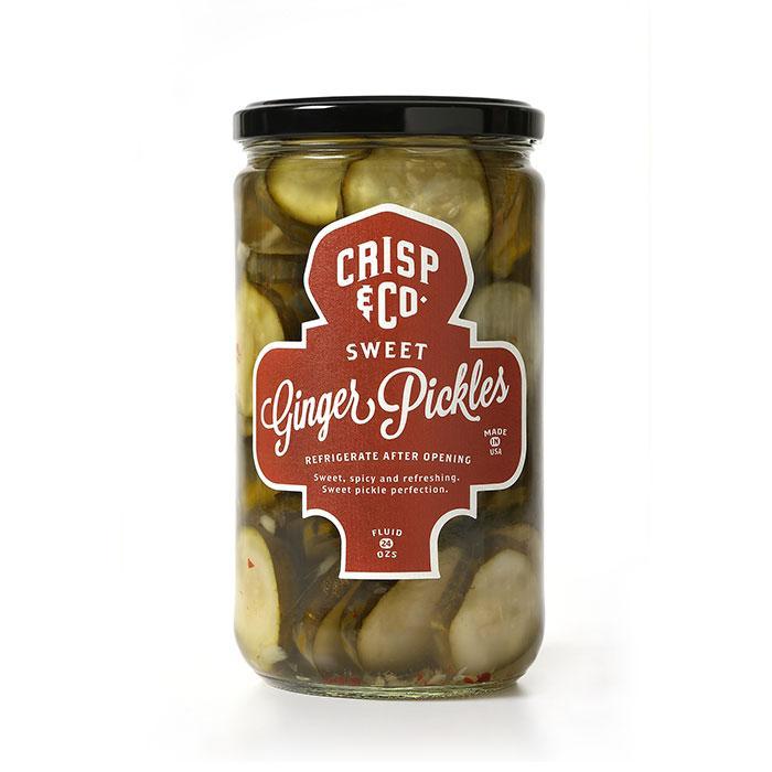 Crisp & Co - Sweet Ginger Pickles (24OZ) - The Epicurean Trader