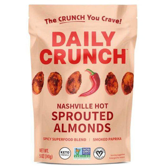 Daily Crunch - 'Nashville Hot' Sprouted Almonds (5OZ) - The Epicurean Trader