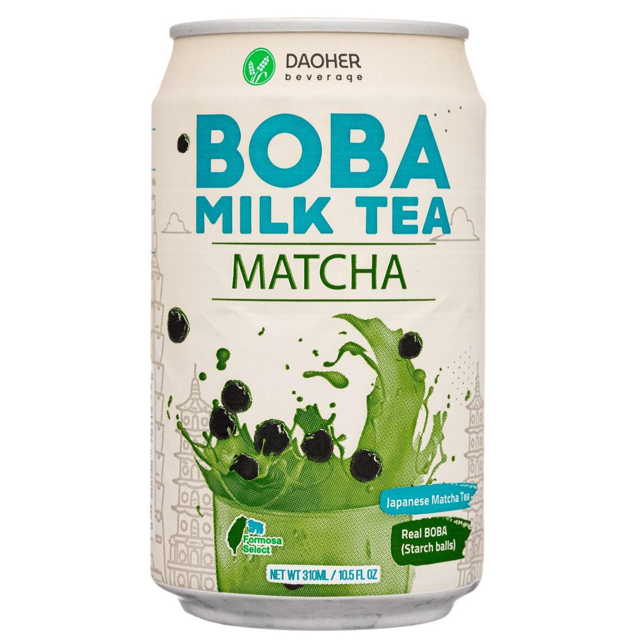 Daoher Beverage - 'Matcha' Boba Milk Tea (10.5OZ) - The Epicurean Trader