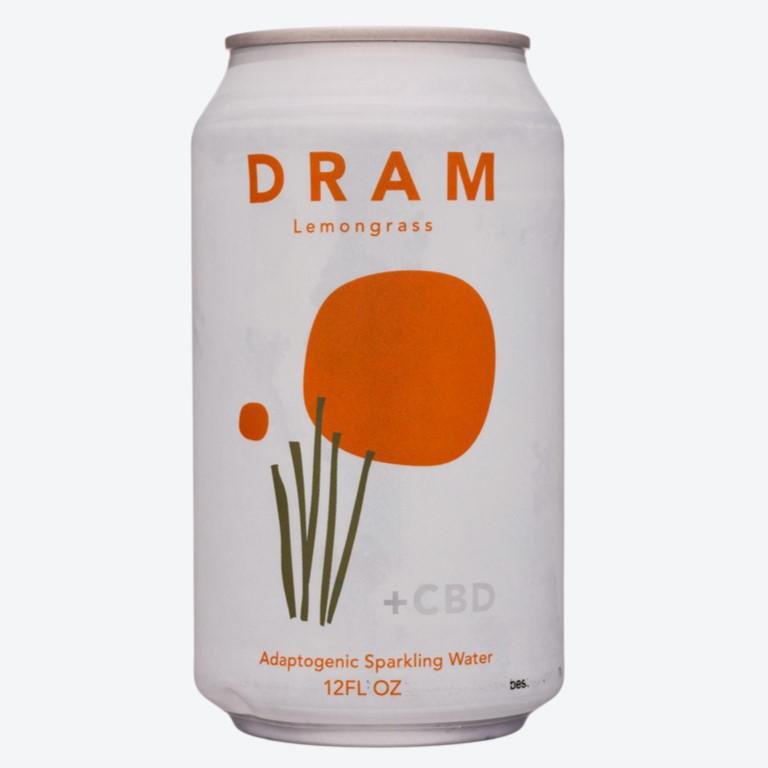 DRAM Apothecary - 'Lemongrass' Adaptogenic Sparkling Water +CBD (12OZ) - The Epicurean Trader
