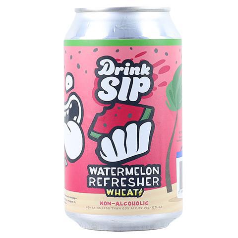 DrinkSip - 'Non-Alcoholic Watermelon Refresher' Wheat Beer (12OZ) - The Epicurean Trader
