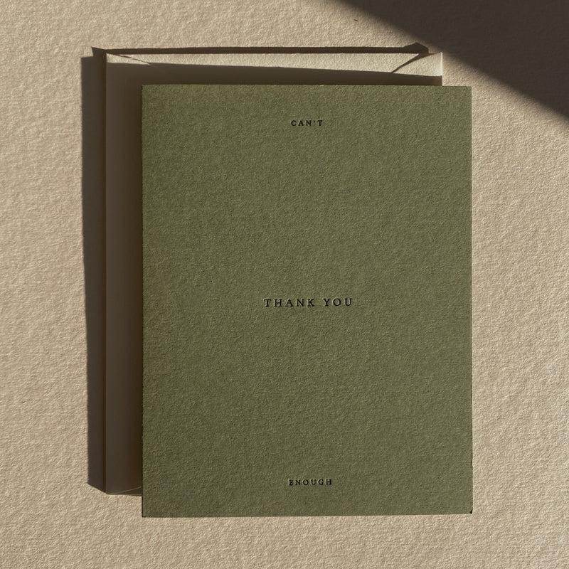 Jaymes Paper - 'Can't Thank You Enough' Card (1CT) - The Epicurean Trader