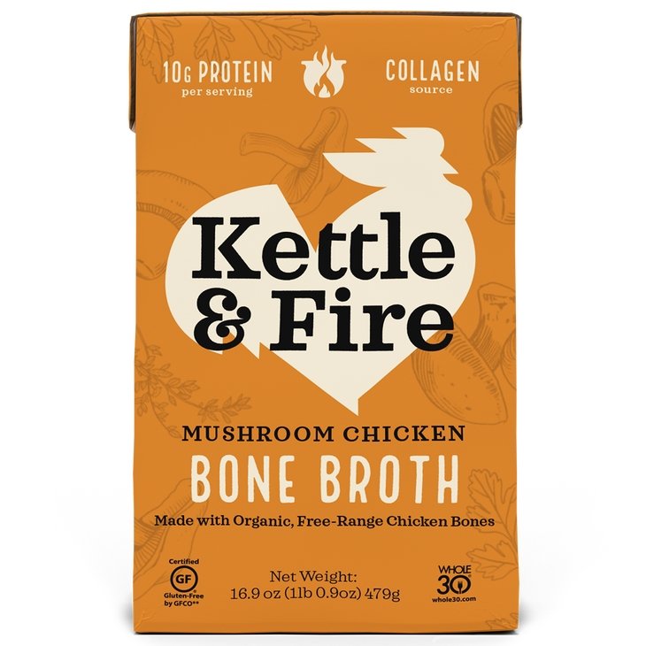 Kettle & Fire - 'Mushroom Chicken' Bone Broth (16.9OZ) - The Epicurean Trader