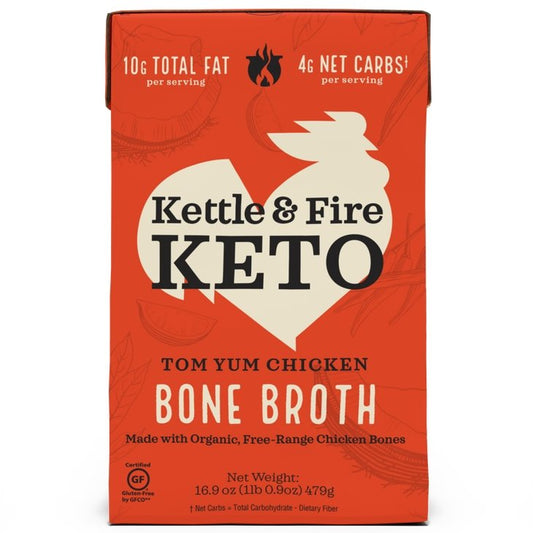 Kettle & Fire - 'Tom Yum Chicken' Bone Broth (16.9OZ) - The Epicurean Trader