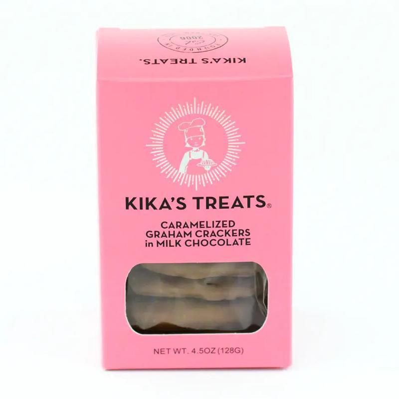 Kika's Treats - Caramelized Graham Crackers w/ Milk Chocolate (4.5OZ) - The Epicurean Trader