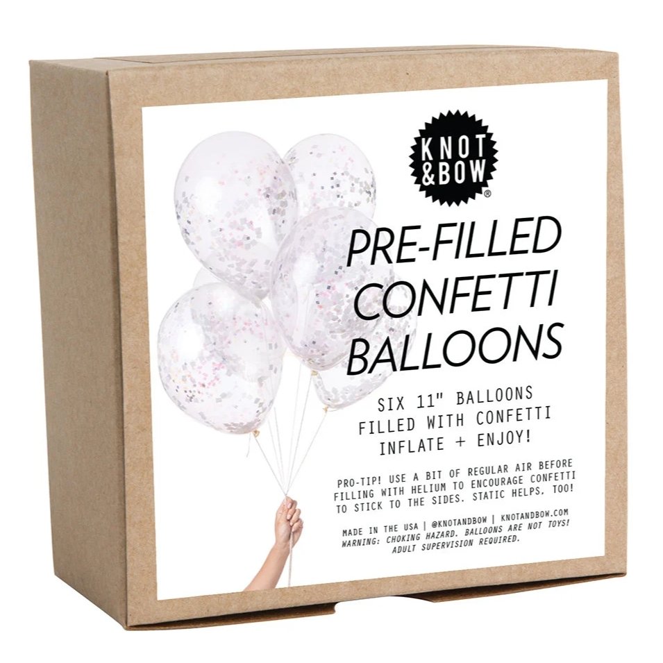 Knot & Bow - Pre-Filled Confetti Balloons (6CT) - The Epicurean Trader
