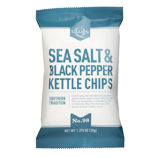 Lillie's Q - 'Sea Salt & Black Pepper' Kettle Chips (39G) - The Epicurean Trader