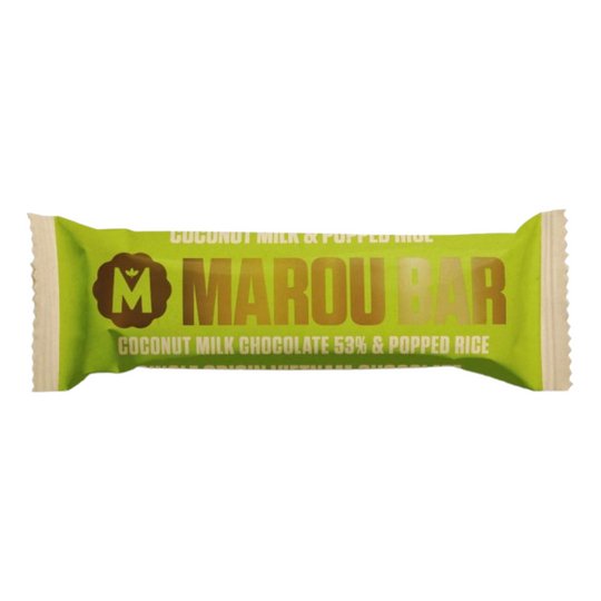 Marou Bar - 'Coconut Milk Chocolate & Popped Rice' Snack Bar (35G | 53%) - The Epicurean Trader