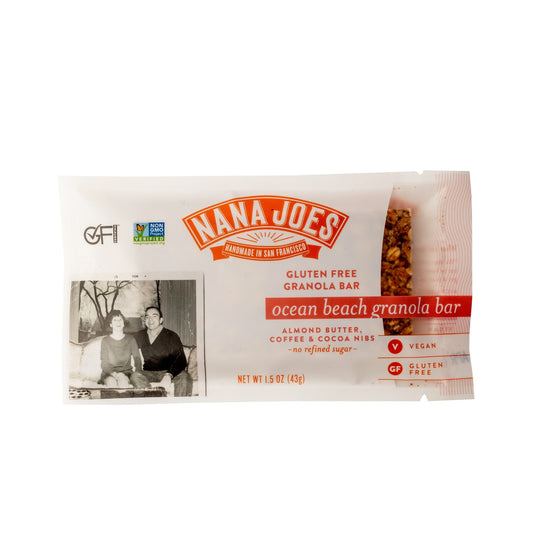 Nana Joes - 'Ocean Beach' Granola Bar w/ Almond Butter, Coffee & Cocoa Nibs (1.5OZ) - The Epicurean Trader