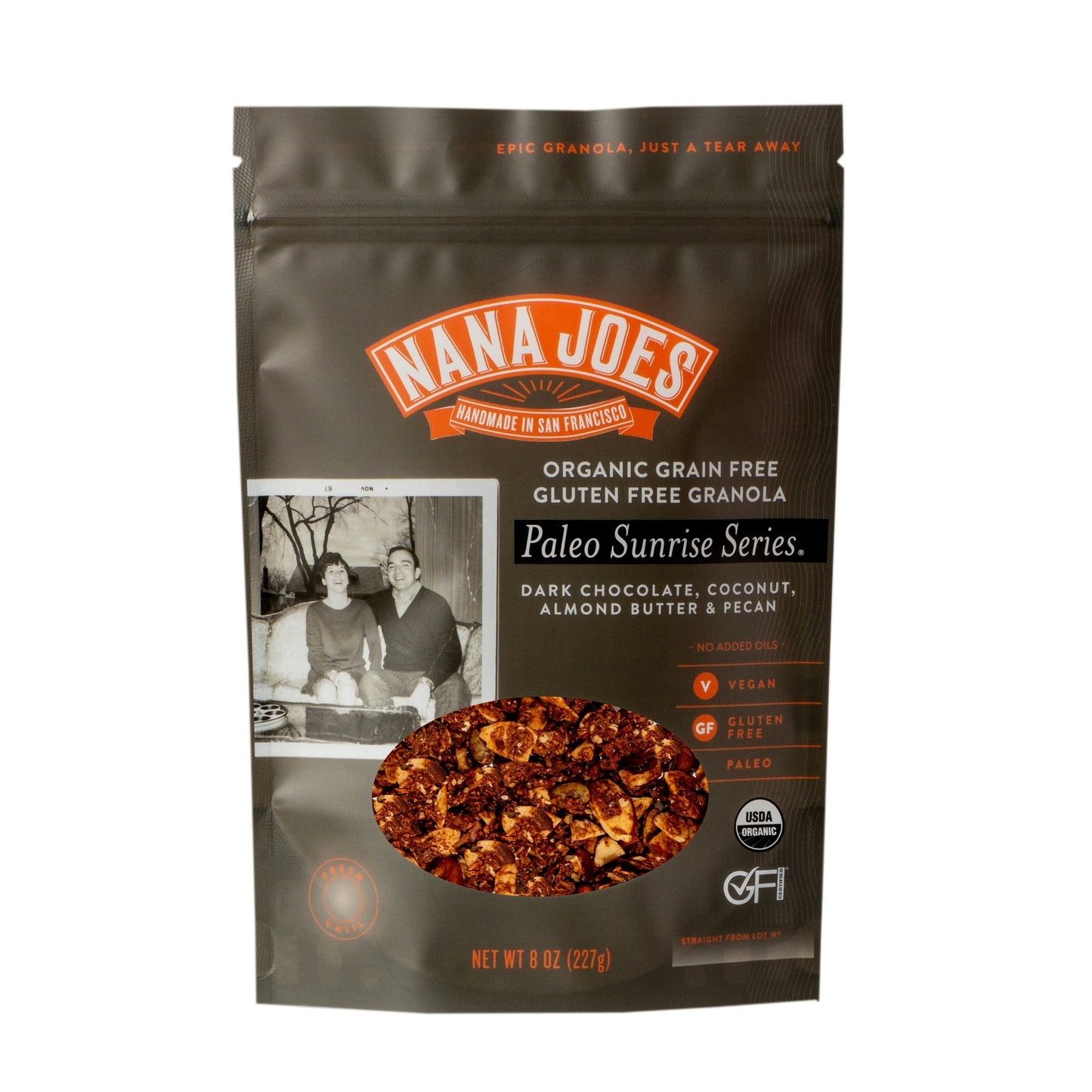 Nana Joes - 'Paleo Sunrise Series' Organic Granola Blend w/ Hu Chocolate (8OZ) - The Epicurean Trader