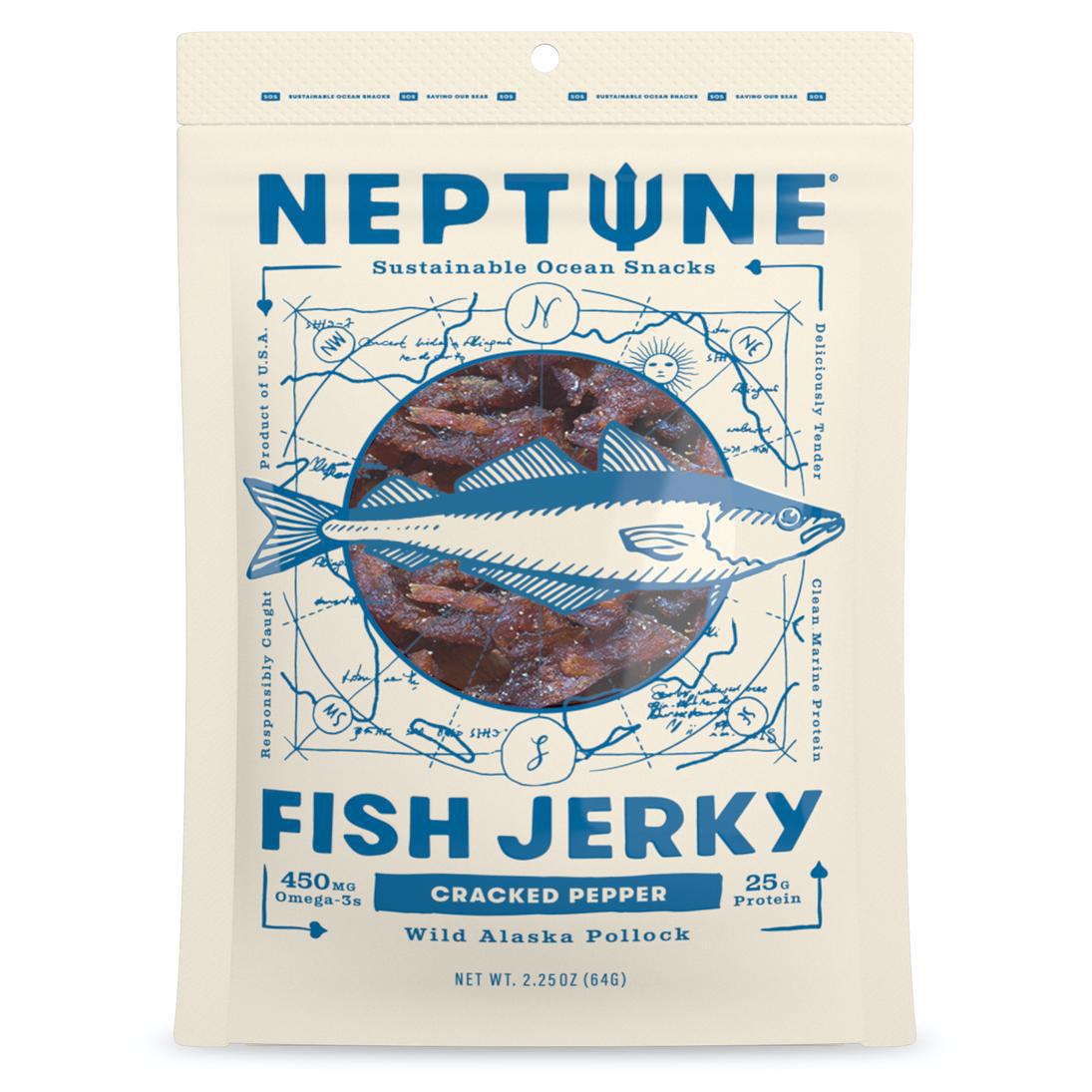 Neptune Jerky - 'Cracked Pepper' Wild Alaska Pollock Jerky (2.25OZ) - The Epicurean Trader