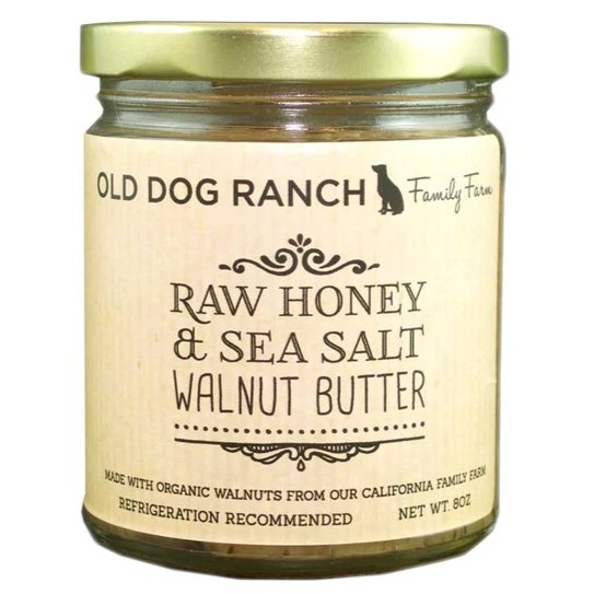 Old Dog Ranch - Raw Honey & Sea Salt Walnut Butter (8OZ) - The Epicurean Trader