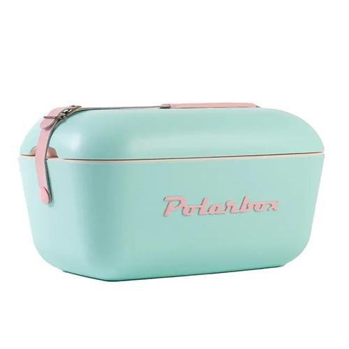 Polarbox Cooler - 'Cyan' Baby rose Leather Strap - The Epicurean Trader