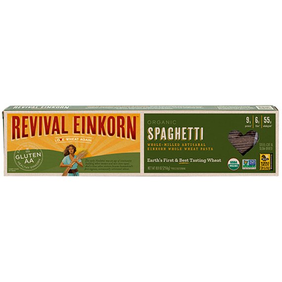Revival Einkorn - 'Spaghetti' Organic Einkorn Whole Wheat Pasta (250G) - The Epicurean Trader