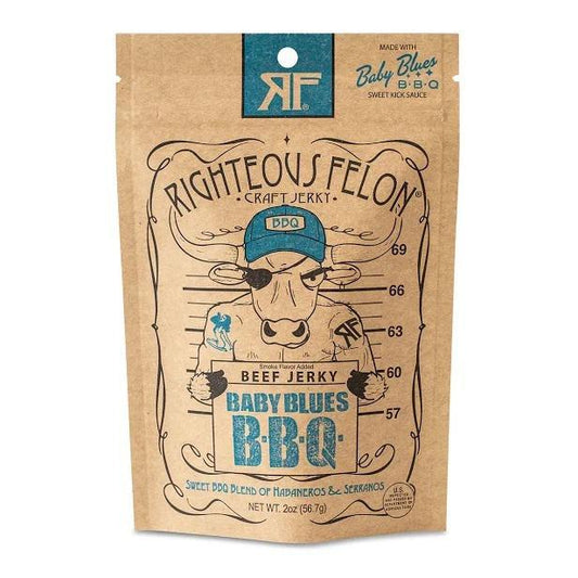 Righteous Felon - 'Baby Blues BBQ' Beef Jerky (2OZ) - The Epicurean Trader
