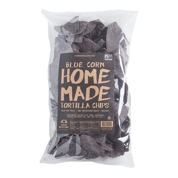 Sabor Mexicano - 'Home Made' Blue Corn Chips (12OZ) - The Epicurean Trader