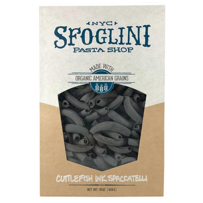 Sfoglini - Cuttlefish Ink Spaccatelli Organic Pasta (1LB) - The Epicurean Trader