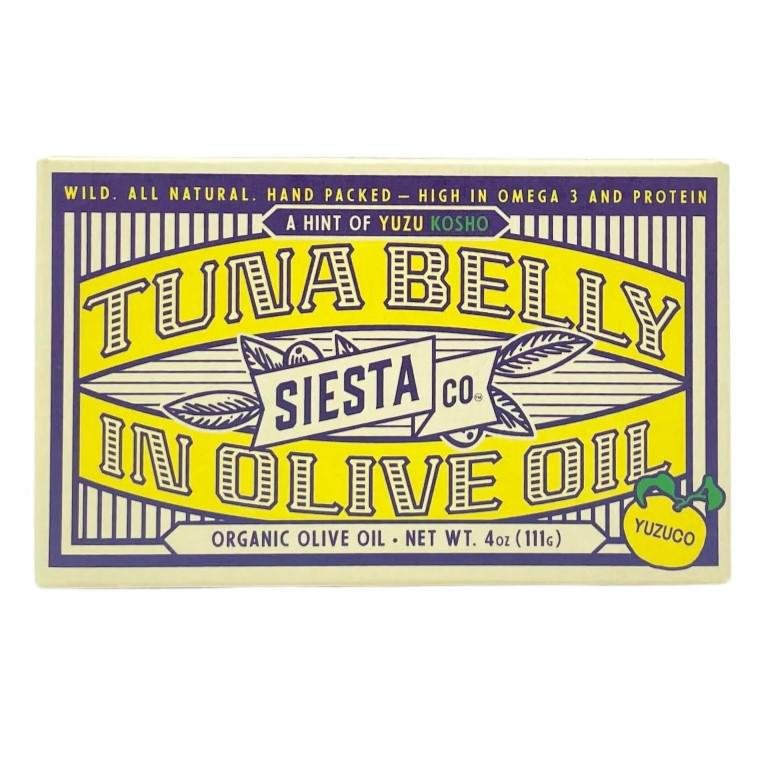 Siesta Co. - Tuna Belly in Olive Oil w/ Yuzu Kosho (4OZ) - The Epicurean Trader