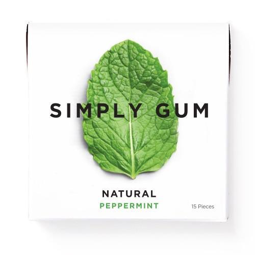 Simply Gum - Natural Peppermint Gum (15CT) - The Epicurean Trader