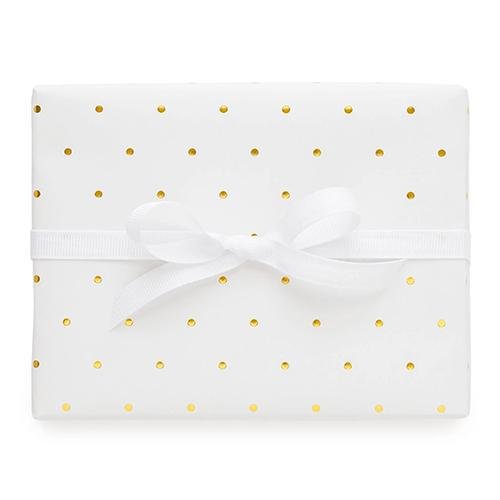 Sugar Paper - 'Gold Swiss Dot' Wrapping Paper (1CT) - The Epicurean Trader