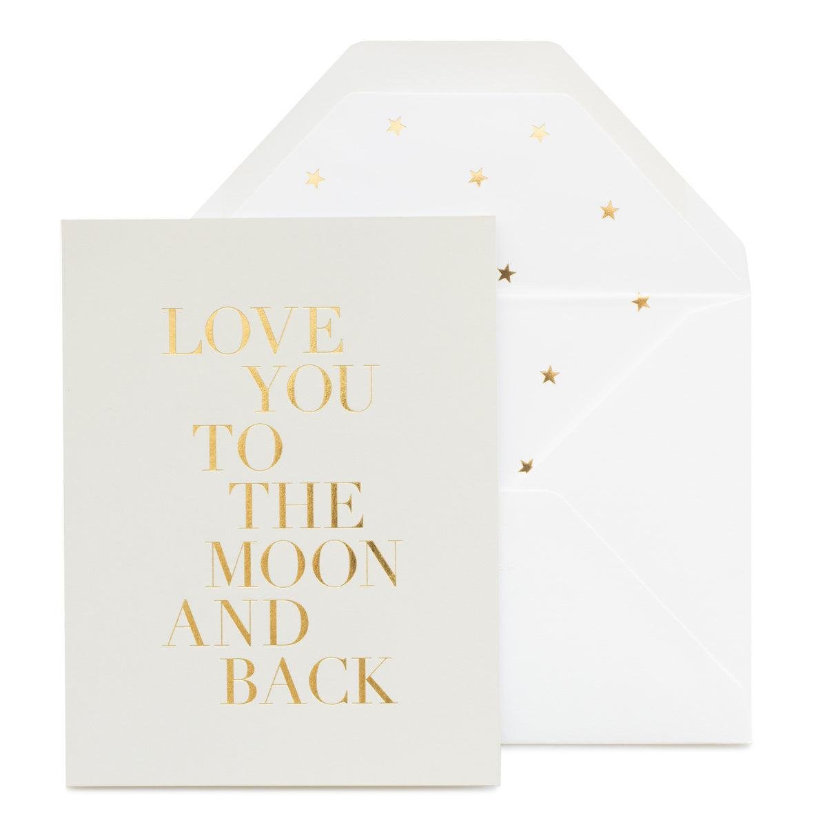 Sugar Paper - 'Love You To The Moon And Back' Folded Card (1CT) - The Epicurean Trader