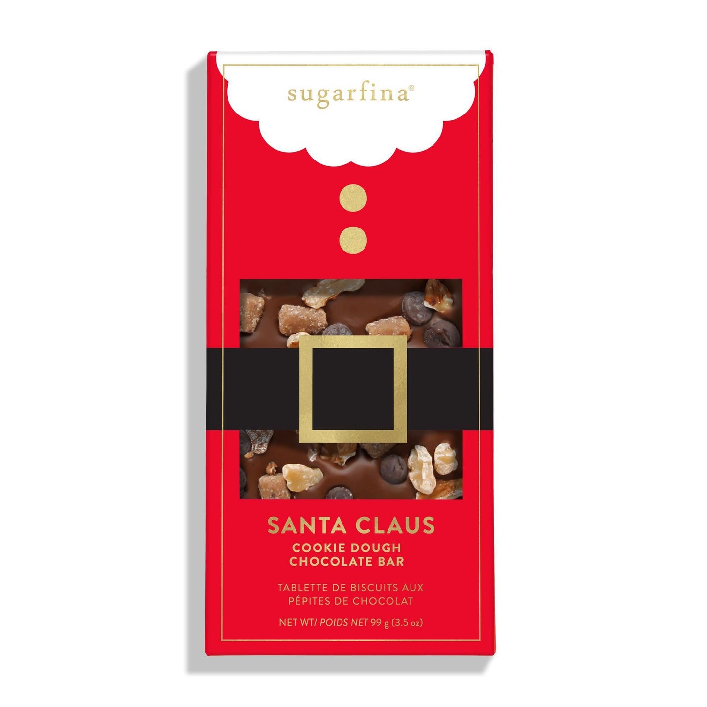 Sugarfina - 'Santa Claus' Cookie Dough Chocolate Bar (3.5OZ) - The Epicurean Trader