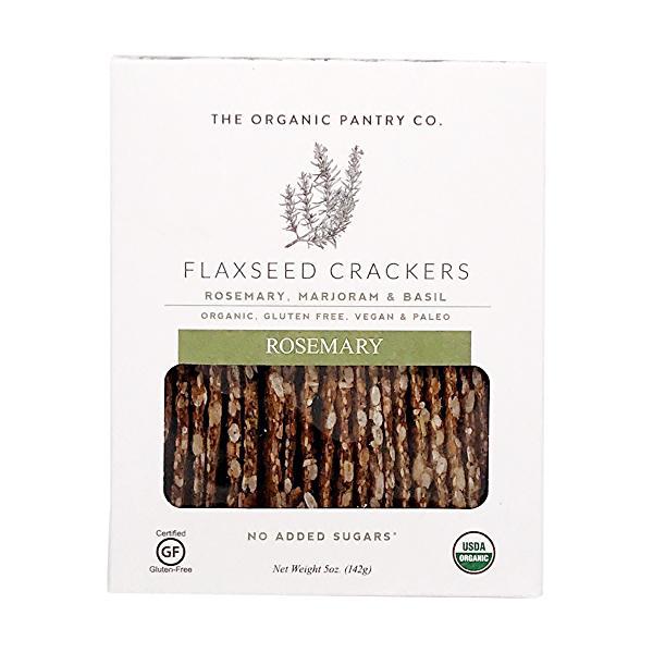 The Organic Pantry Co. - 'Rosemary' Flaxseed Crackers (5OZ) - The Epicurean Trader