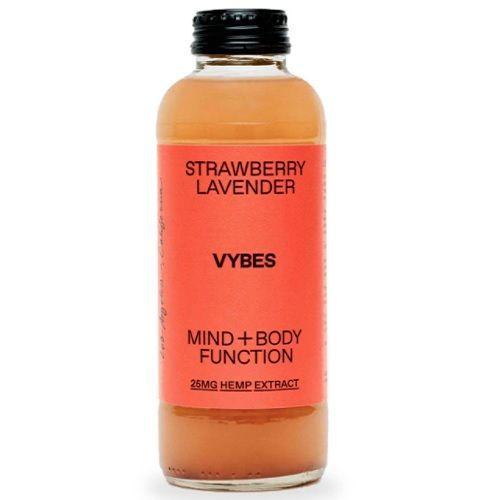 VYBES - 'Strawberry Lavender' CBD-Infused Beverage (14OZ) - The Epicurean Trader