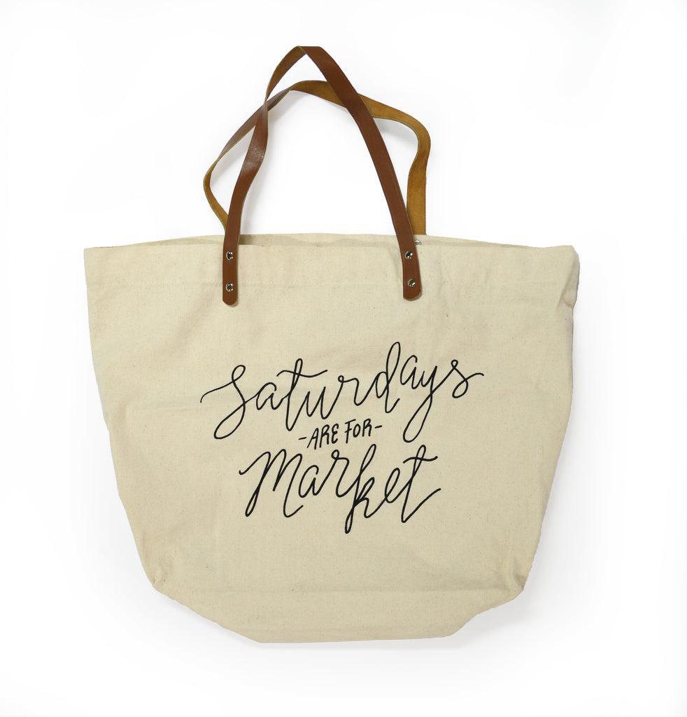 Wild Ink Press - 'Saturday's Are For Market' Tote Bag - The Epicurean Trader