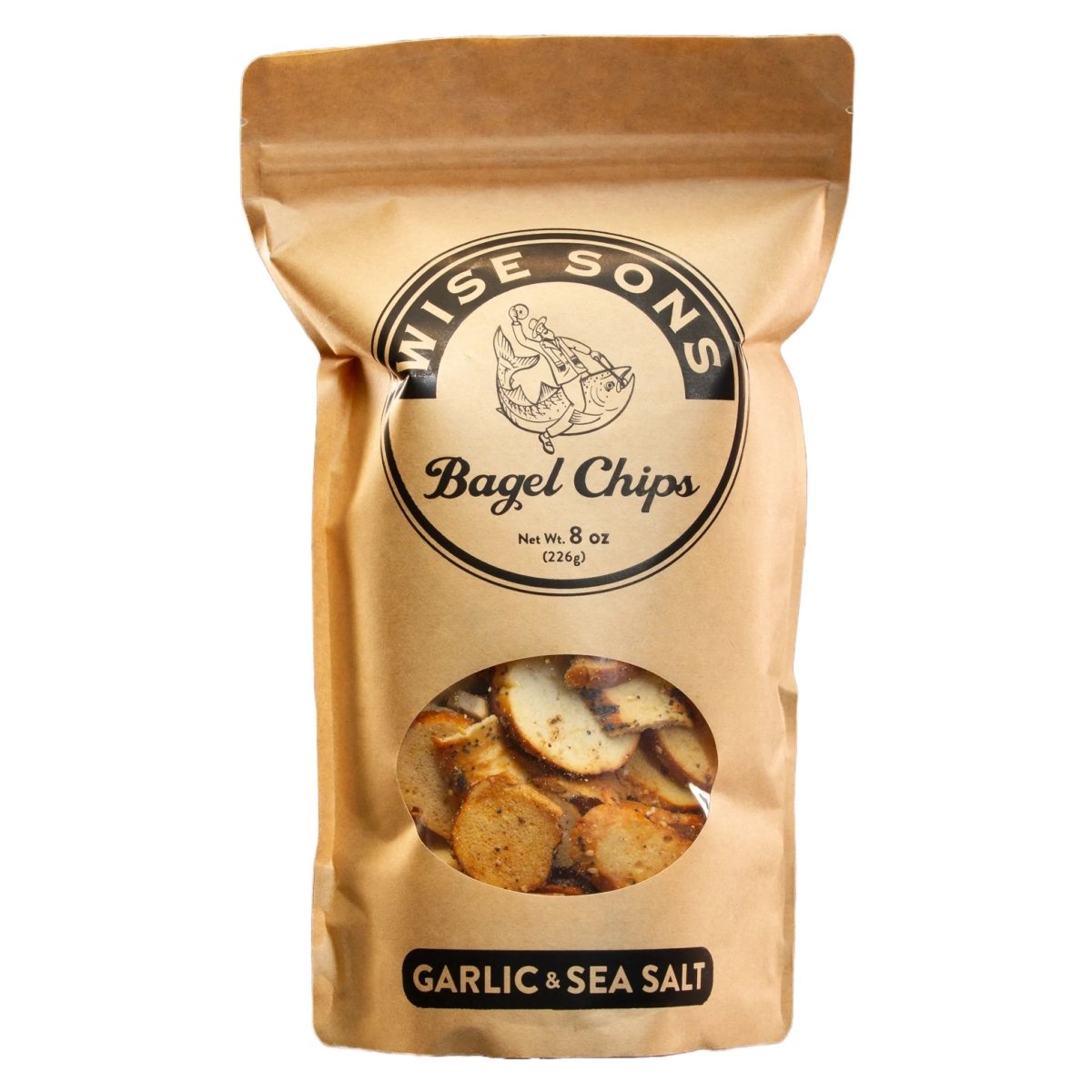 Wise Sons - 'Garlic & Sea Salt' Bagel Chips (8OZ) - The Epicurean Trader